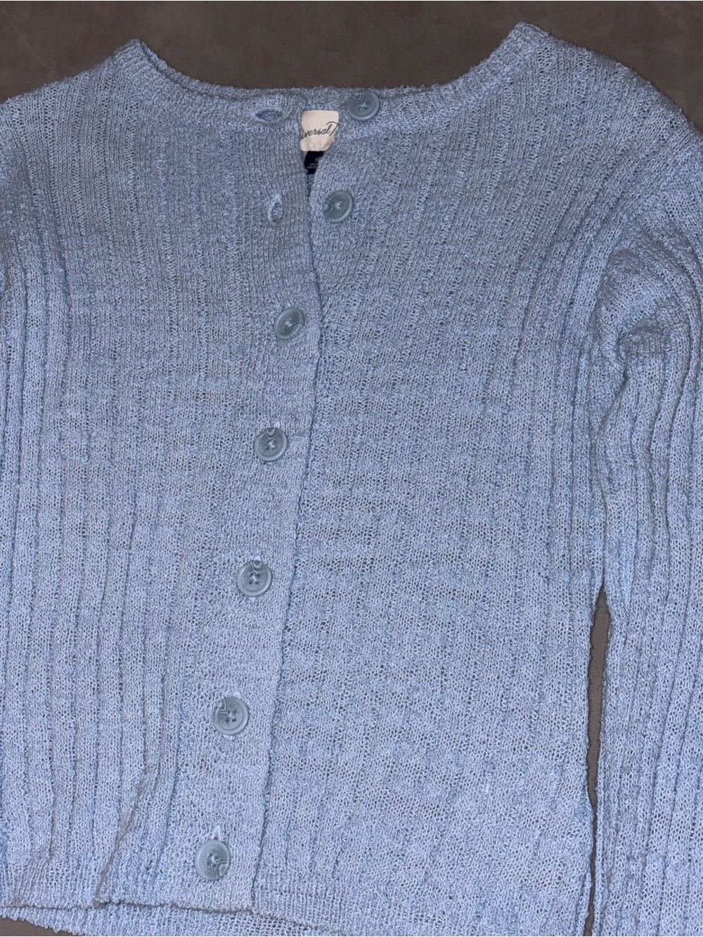 Universal Thread Light Blue Ribbed Button-Front Cardigan - Picture 12 of 12